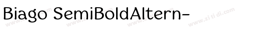 Biago SemiBoldAltern字体转换